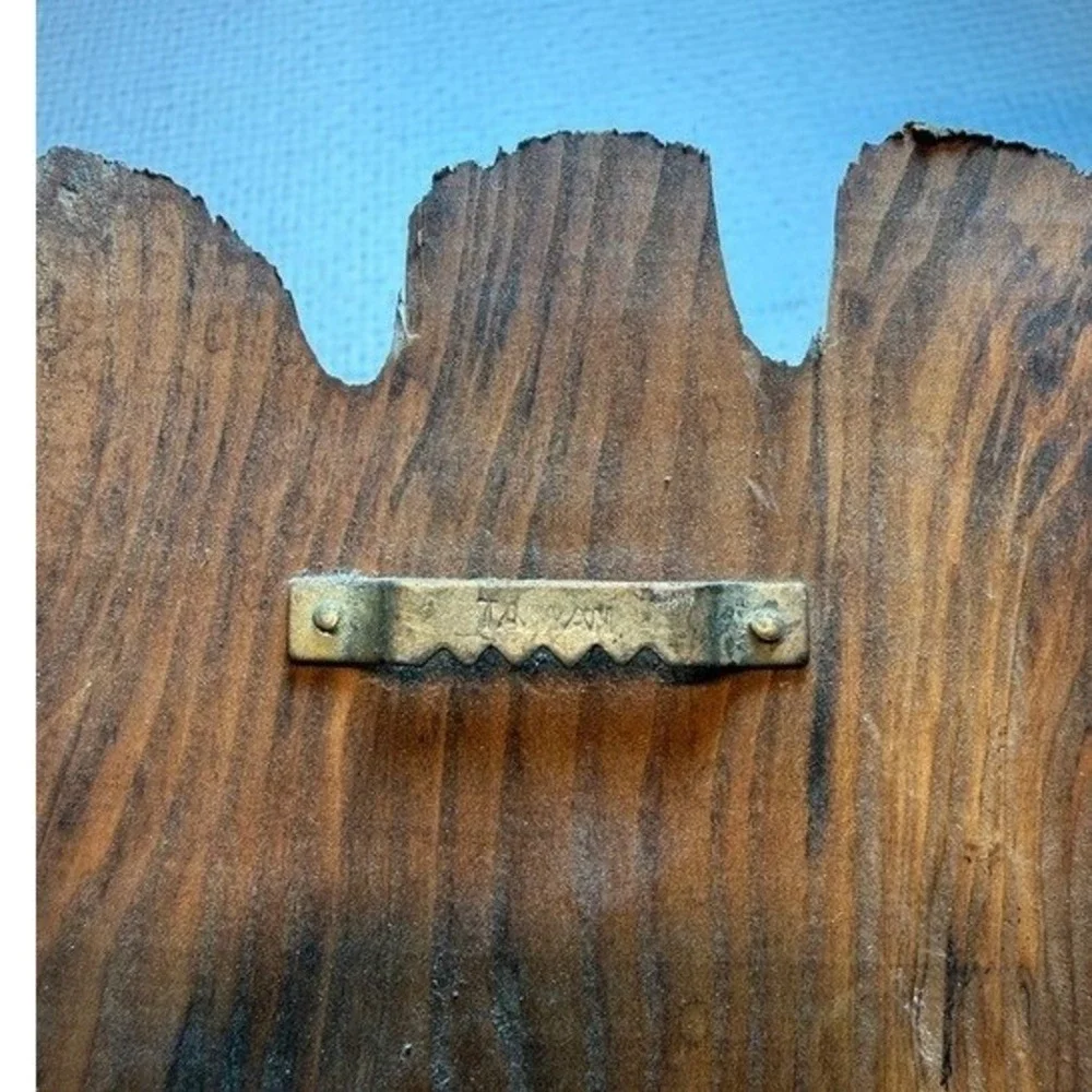 Vintage 1970s Night Owl‎ 3-Teir Wood Wall Letter Key Holder Rack